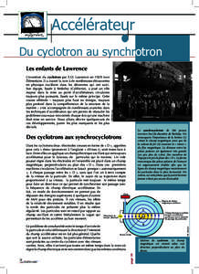 Accélérateur Du cyclotron au synchrotron Les enfants de Lawrence 1  Le synchrocyclotron de 184 pouces