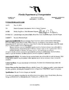 =  Florida Department of Transportation CHARLIE CRIST GOVERNOR