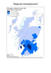 Regional Unemployment  Regional Unemployment Regional disparities in claimant count rates have widened since the financial crisis. The average residence-based claimant count in Scotland was 2.1 per cent in May[removed]By 