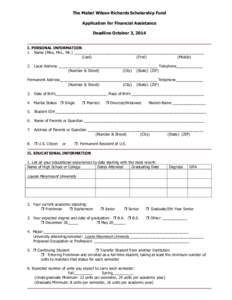 Microsoft Word[removed]Mabel Wilson Richards Scholarship Application.doc