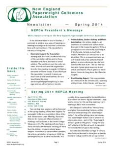 Spring 2014 NEPCA Newsletter.pub