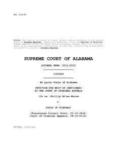 Rel: Notice: This opinion is subject to formal revision before publication in the advance sheets of Southern Reporter. Readers are requested to notify the Reporter of Decisions, Alabama Appellate Courts, 300 Dex