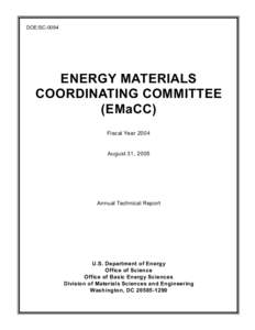 EMaCC Annual Technical Report FY2004