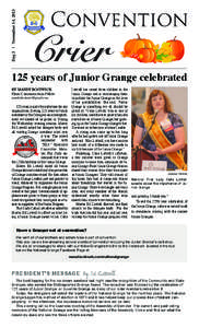 Day 3 | November 14, [removed]years of Junior Grange celebrated