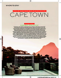 WHERE TO STAY  FIVE OF OUR FAVOURITE PLACES TO STAY CAPE TOWN STYLISH LOOKOUT