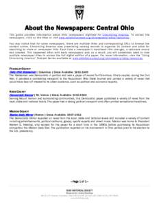 Columbus /  Ohio metropolitan area / Ephemera / Journalism / Newspaper / Periodicals / Printing / The Marion Star / Columbus /  Ohio / Marion /  Ohio / Ohio / Geography of the United States / Publishing