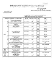 プレス発表資料 (News Release) 東京電力株式会社福島第一原子力発電所の20km以遠のモニタリング結果について (Readings at Reading Points out of 20 km Zone of TEPCO Fukushima Dai-ichi NP