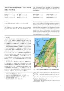 2007 年新潟県中越沖地震における社寺被 災度と PGV 推定 PGV Estimation from Damage of Shrines and Temples for the 2007 Niigata-ken Chuetsu-oki Earthquake