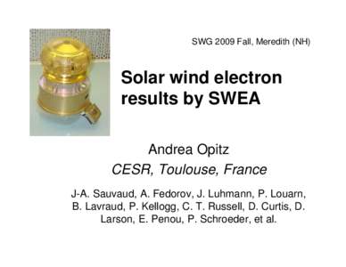 Solar wind electron results by IMPACT SWEA