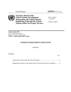 DP/FPAAdd.1)  United Nations Executive Board of the United Nations Development