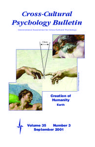 Cross-Cultural Psychology Bulletin International Association for Cross-Cultural Psychology