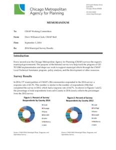 MEMORANDUM To: CMAP Working Committees  From: