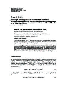 Functional analysis / Order theory / Operator theory / Metric geometry / Normed spaces / Hilbert space / Monotonic function / Contraction mapping / Projection / Mathematical analysis / Mathematics / Algebra