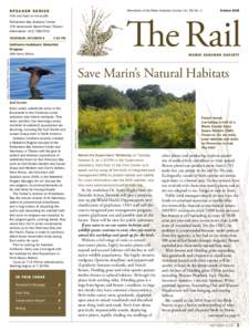 SPEAKER SERIES  Newsletter of the Marin Audubon Society. Vol. 58, No. 2 Richardson Bay Audubon Center 376 Greenwood Beach Road, Tiburon