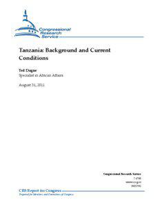 Tanzania: Background and Current Conditions