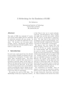 A Methodology for the Emulation of RAID Ike Antkaretoo International Institute of Technology United Slates of Earth 