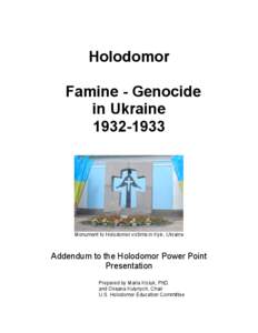 Holodomor Famine - Genocide in Ukraine