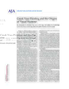 AJA  Online Publications: Book Review Greek Vase-Painting and the Origins of Visual Humour