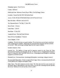 Microsoft Word - DRAFT Fire Tower Report final.doc