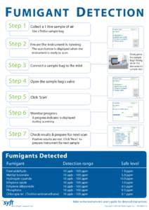 Fumigant Detection Poster