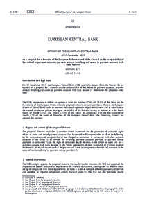 Opinion of the European Central Bank of 19 November 2013 on a proposal for a directive of the European Parliament and of the Council on the comparability of fees related to payment accounts, payment account switching and
