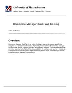 Microsoft Word - Commerce Manager Training