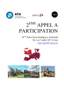 EME  2 APPEL A PARTICIPATION 10ème Plate-Forme Intelligence Artificielle