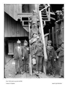 Breaker Boys, Woodward Coal Mines, Kingston, Pa