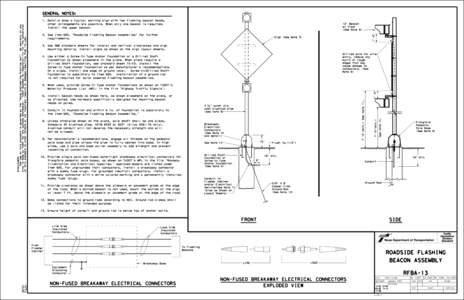 GENERAL NOTES:  w/ Visor install the upper beacon.