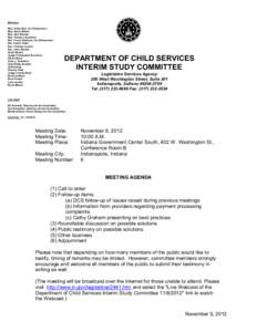 NT[removed]Department of Child Services Interim Study Committee