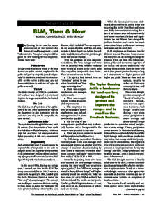 RANGE magazine-Fall 2014-BLM, Then & Now