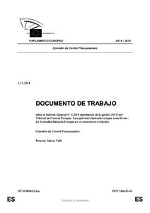 PARLAMENTO EUROPEO[removed]Comisión de Control Presupuestario