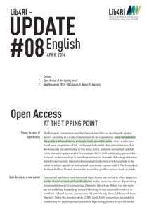 Lib4RI –  UPDATE English #08 APRIL 2014