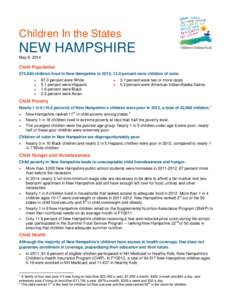 Children In the States  NEW HAMPSHIRE May 6, 2014  Child Population