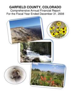 GARFIELD COUNTY, COLORADO Comprehensive Annual Financial Report For the Fiscal Year Ended December 31, 2008 Garfield County, Colorado Comprehensive Annual Financial Report