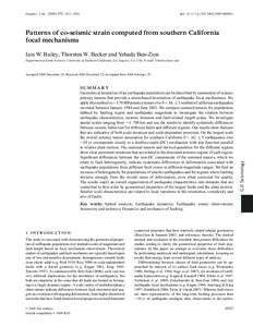 Patterns of co-seismic strain computed from southern California focal mechanisms