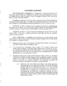 SETTLEMENT AGREEMENT THIS SETTLEMENT AGREEMENT (the 