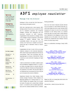 Year 2009, Issue 4  ADFS Service to the criminal and