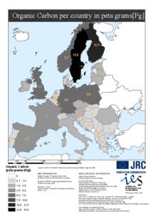 Organic Carbon per country in peta grams[Pg]  12,5 ´