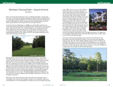 Golf Destination  Golf Destination Mississippi’s Dancing Rabbit ~ Song of the South Wes Bolyard