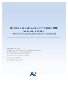 Master Data Management in HIE Infrastructures