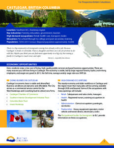 British Columbia / Geography of Canada / Selkirk College / Interior of British Columbia / Castlegar / Kootenays / FortisBC / Kootenay Boundary Transit System / Kinnaird /  British Columbia / Kootenay Country / Geography of British Columbia / Castlegar /  British Columbia