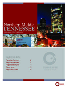 Northern Middle  TENNESSEE REGIONAL STRATEGIC PLAN  TABLE OF CONTENTS