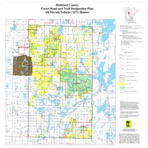 Hubbard County Forest Road and Trail Designation Plan All Terrain Vehicle (ATV) Routes Wolf Lake  Van Buren