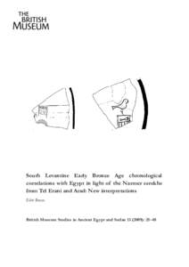 picture at 50mm from top frame  South Levantine Early Bronze Age chronological correlations with Egypt in light of the Narmer serekhs from Tel Erani and Arad: New interpretations Eliot Braun