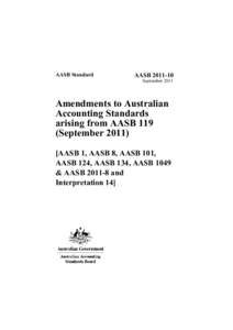 AASB Standard  AASB[removed]September[removed]Amendments to Australian