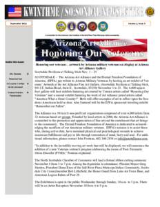 Volume 1, issue 2  September 2012 A newsletter for the Veterans, their families of the Salt River Pima-Maricopa Indian community.