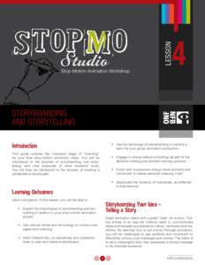 LESSON  4 Stop-Motion Animation Workshop