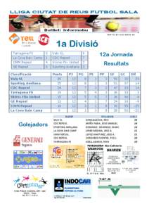 LLIGA CIUTAT DE REUS FUTBOL SAL A  VOLUM 156, ANY V 20 DE GENER DE 2014 1a Divisió Tarragona FS