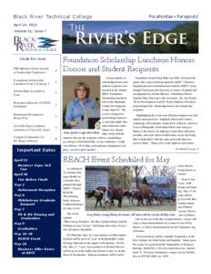 Black River Technical College April 24, 2013 The  Volume 11, Issue 7